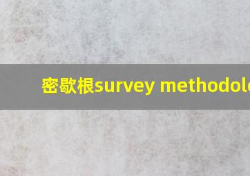 密歇根survey methodology